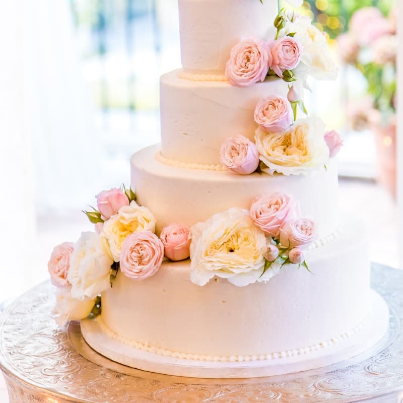Classic White Wedding Cake