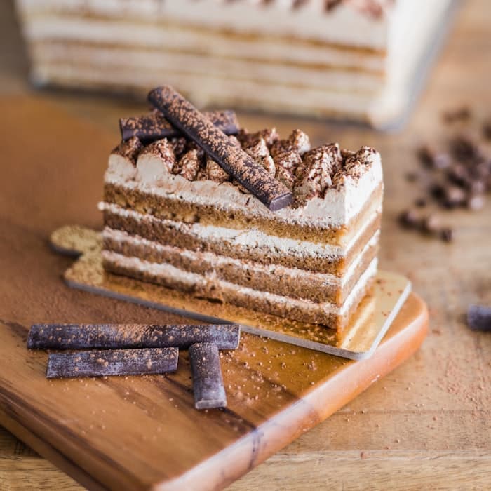 A slice of our layered cake